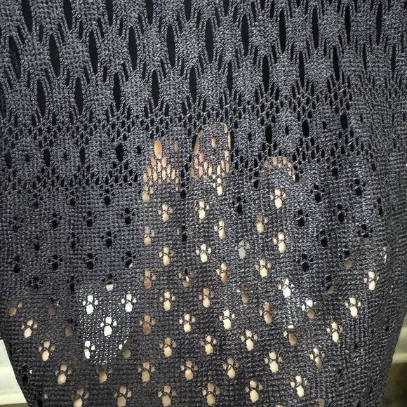 Vintage Y2K Crochet Knit Maxi Dress Size 9/10 Boho Whimsigoth Fairy Grunge Witch - Picture 6 of 8